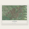 Layton, Utah map print, the full design