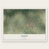 Nixon, Texas map print, the full design