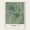 Memorial Park, Georgia map print, the full design