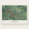 Malvern, Ohio map print, the full design