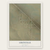 Grenville, New Mexico map print, the full design