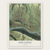 New Castle, Colorado map print, the full design