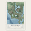Barrington, Rhode Island map print, the full design