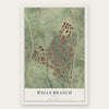 Wells Branch, Texas map print, the full design