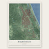 Palm Coast, Florida map print, the full design