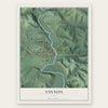 Vinton, Ohio map print, the full design