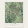 Gantt, South Carolina map print, the full design