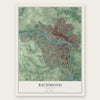 Richmond, Virginia map print, the full design