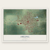 Oblong, Illinois map print, the full design