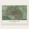 University City, Missouri map print, the full design