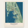 Wellfleet, Massachusetts map print, the full design