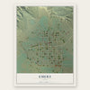Emery, Utah map print, the full design