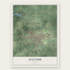 Macomb, Illinois map print, the full design