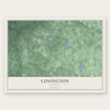 Covington, Michigan map print, the full design