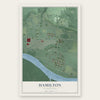 Hamilton, Washington map print, the full design