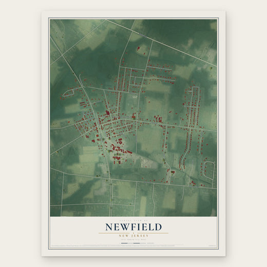 Newfield, New Jersey map print, the full design