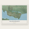 Island Heights, New Jersey map print, the full design