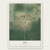 Joy, Illinois map print, the full design
