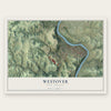 Westover, West Virginia map print, the full design