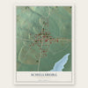 Schellsburg, Pennsylvania map print, the full design