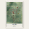 Argonia, Kansas map print, the full design