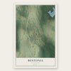 Bentonia, Mississippi map print, the full design