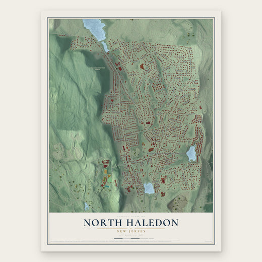 North Haledon, New Jersey map print, the full design