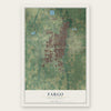 Fargo, North Dakota map print, the full design