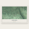 Lincoln, New York map print, the full design