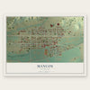 Mancos, Colorado map print, the full design