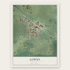 Lowry, Minnesota map print, the full design