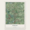 Roscoe, Illinois map print, the full design