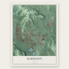 Harrison, Ohio map print, the full design