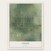 Coats, Kansas map print, the full design