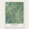 Troutman, North Carolina map print, the full design