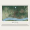 Reserve, Louisiana map print, the full design