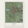 Logan, Utah map print, the full design