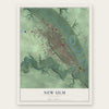 New Ulm, Minnesota map print, the full design