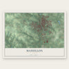 Massillon, Ohio map print, the full design
