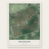 Brookside, Delaware map print, the full design