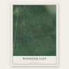 Woodside East, Delaware map print, the full design