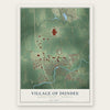 Dundee, Michigan map print, the full design