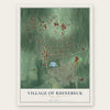 Village of Rhinebeck, New York map print, the full design