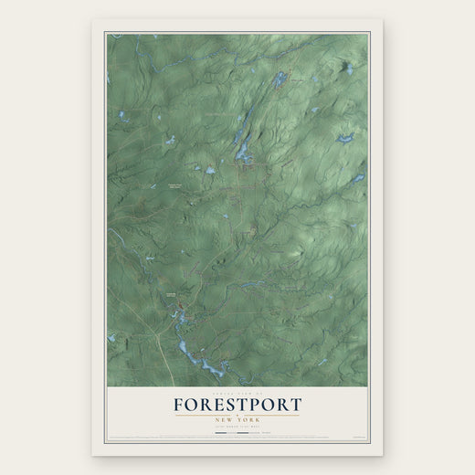 Forestport, New York map print, the full design