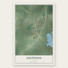 Shepherd, Texas map print, the full design