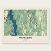 Shoreham, Vermont map print, the full design