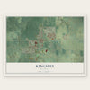 Kingsley, Michigan map print, the full design