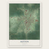Sutton, Nebraska map print, the full design