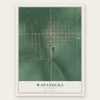 Wapanucka, Oklahoma map print, the full design