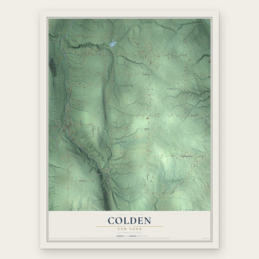 Colden, New York map print, the full design